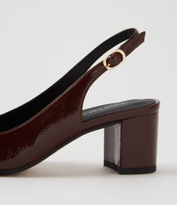 LARNO DF MAHOGANY PATENT LEATHER