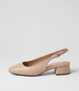 Mamia Nude Leather Heels Mamia Nude Leather Heels