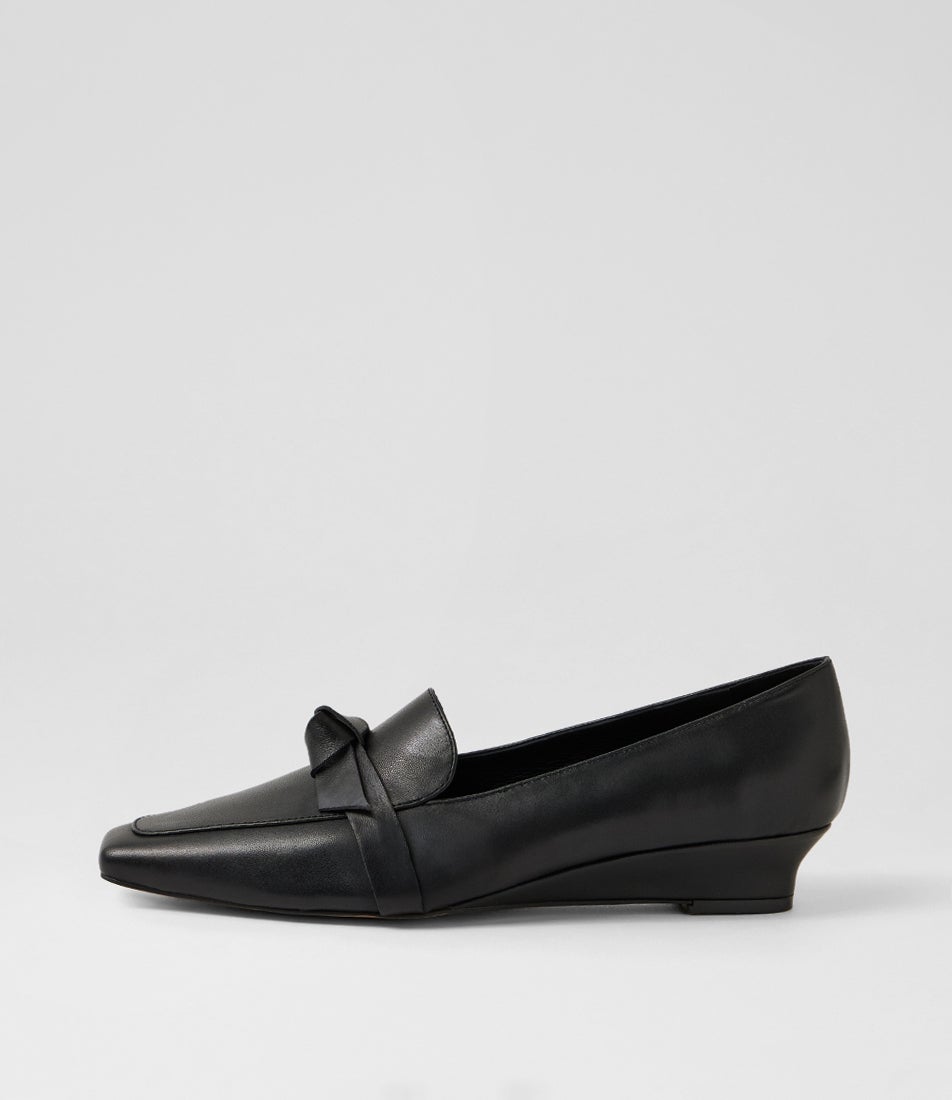 Potony Black Leather Heels Potony Black Leather Heels
