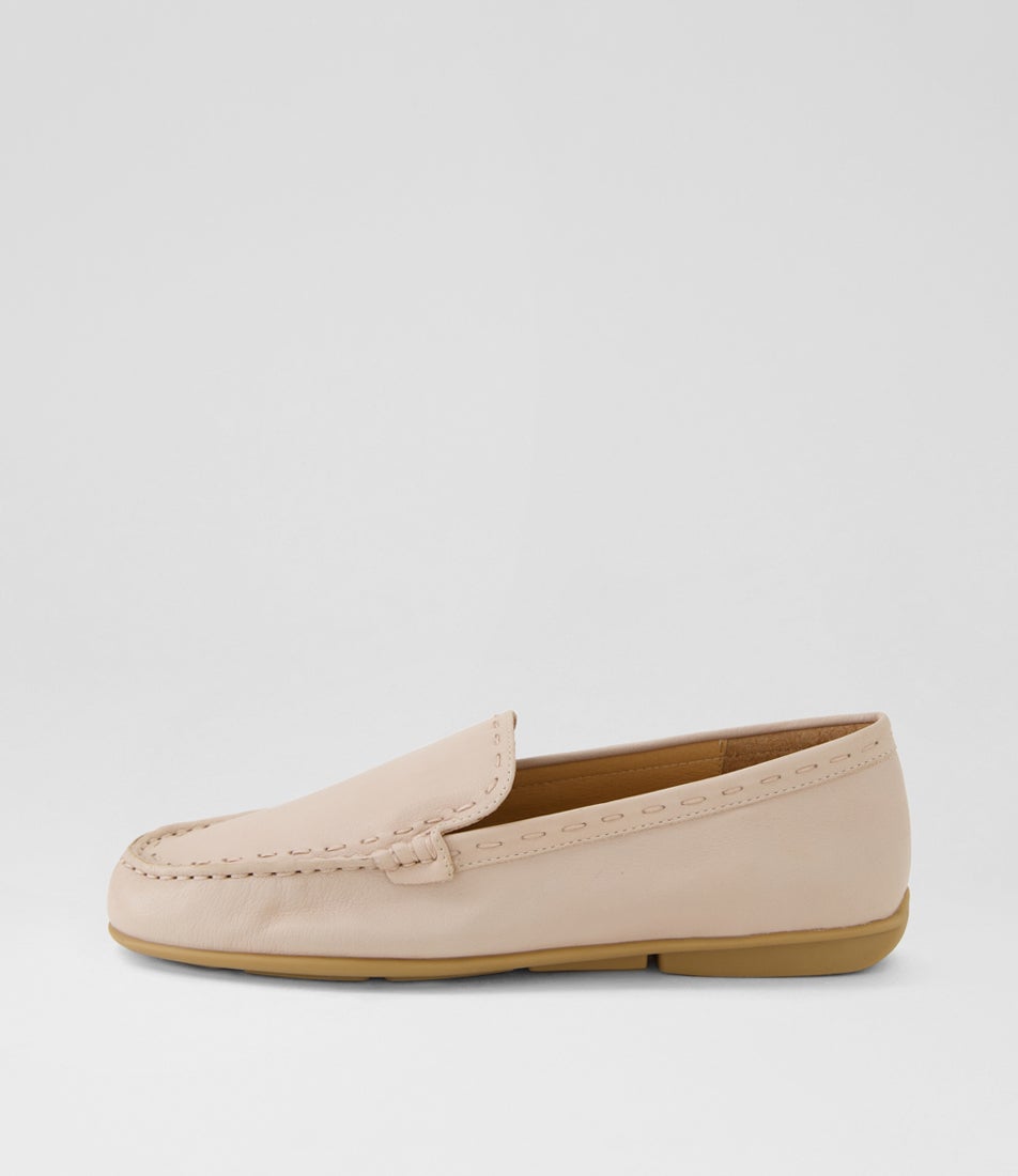 Rana Cappuccino Leather Flat Shoes