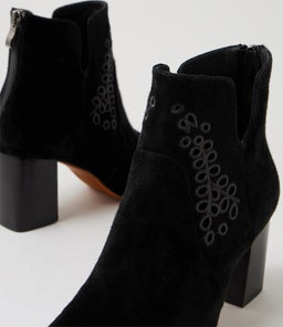 SPESH DF BLACK BLACK HEEL SUEDE