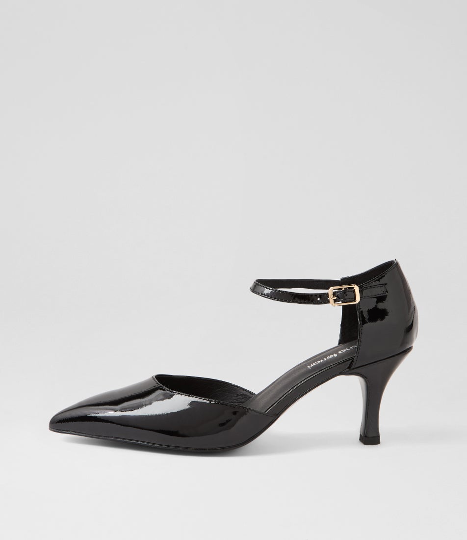 Tizer Black Patent Leather Heels Tizer Black Patent Leather Heels