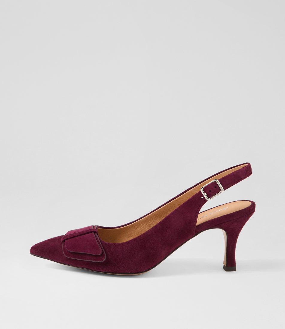 Tonder Burgundy Suede Heels Tonder Burgundy Suede Heels