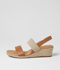 HOLA DF TAN NATURAL LEATHER ELASTIC