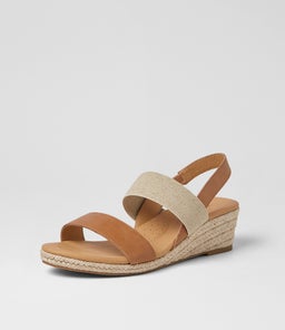 HOLA DF TAN NATURAL LEATHER ELASTIC