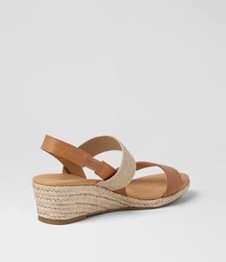HOLA DF TAN NATURAL LEATHER ELASTIC