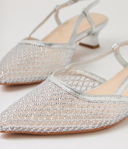 JIKKAS DF SILVER MESH LEATHER