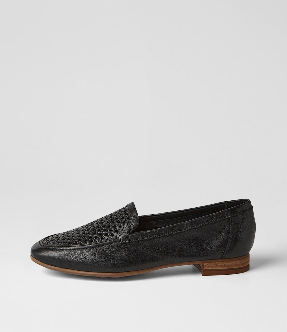 Tillis Black Natural Leather Flat Shoes
