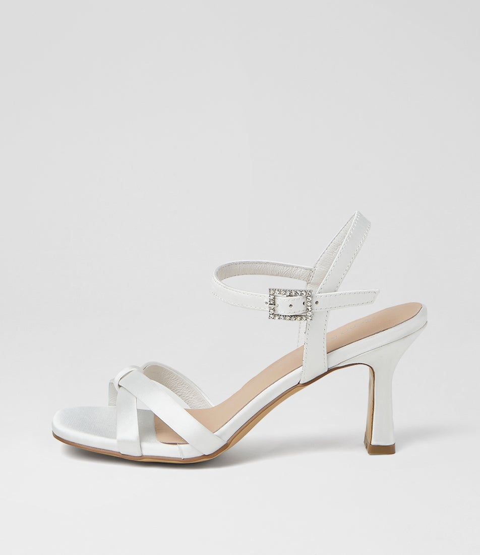Triste White Satin Sandals Triste White Satin Sandals