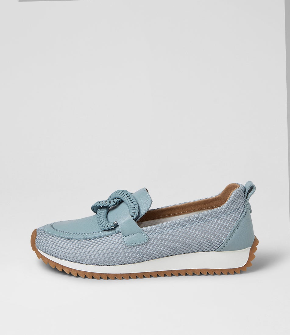 Darta Denim Mesh Leather Loafers Darta Denim Mesh Leather Loafers