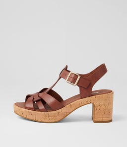 Billas Walnut Cork Leather Sandals Billas Walnut Cork Leather Sandals