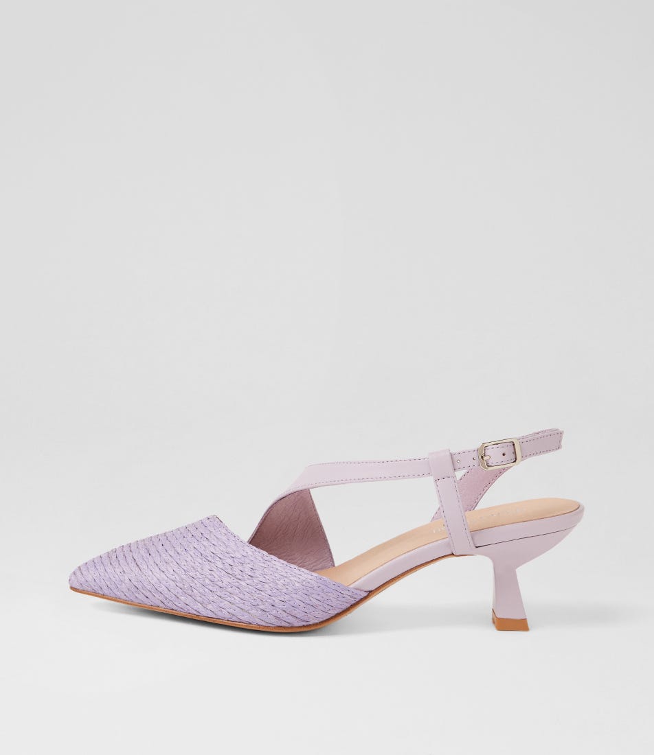 Cavay Lilac Fabric Heels