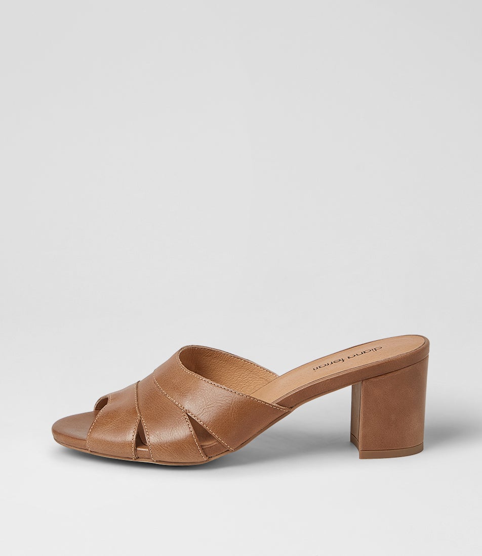 Gripsa Tan Leather Heeled Sandals Gripsa Tan Leather Heeled Sandals