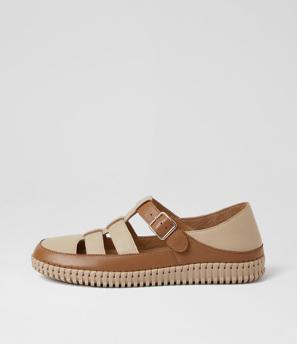 Jolcie Dark Tan Camel Leather Sandals Jolcie Dark Tan Camel Leather Sandals