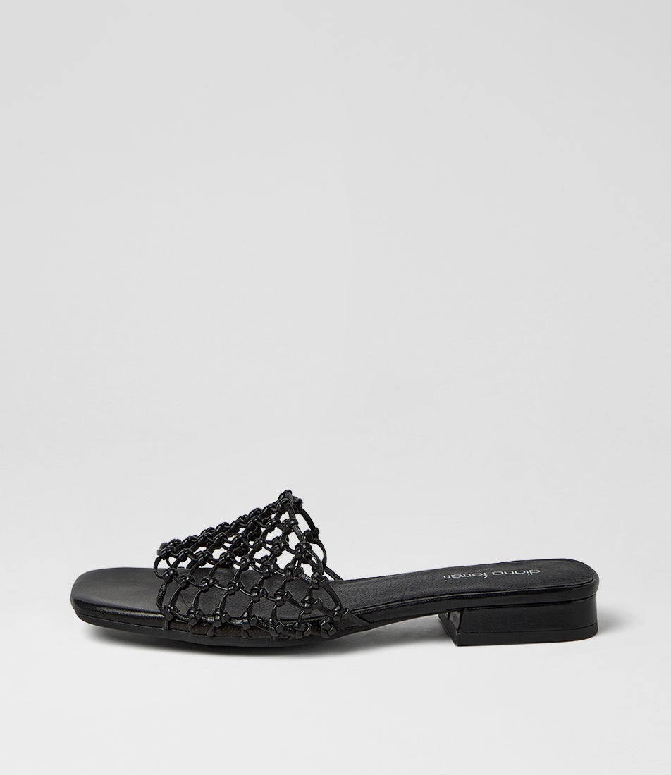 Nassa Black Leather Sandals