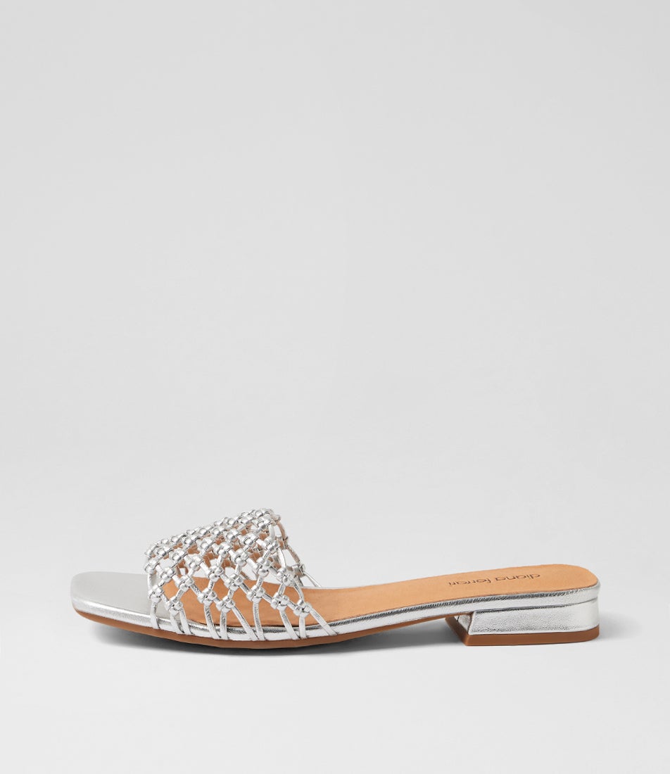 Nassa Silver Leather Sandals