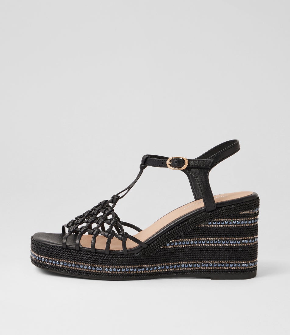 Urlas Black Multi Rope Leather Sandals Urlas Black Multi Rope Leather Sandals