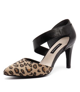TEAGUE LEOPARD BLACK LEATHER