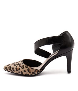 TEAGUE LEOPARD BLACK LEATHER