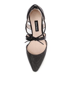 TIGERLILY BLACK EMBOSSED LEATHER