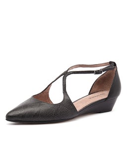 PILGRIM BLACK EMBOSSED LEATHER