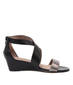 JEUNE GUNMETAL BLACK LEATHER