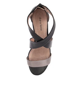 JEUNE GUNMETAL BLACK LEATHER
