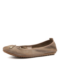 BELIN TAUPE DISTRESSED LEATHER