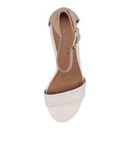 CASSIER WHITE DARK BEIGE LEATHER
