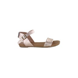 JINNIT ROSE GOLD TAN FOOTBED LEATHER