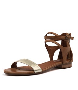 PLEASE GOLD TAN LEATHER