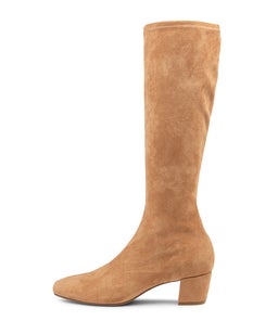 HAYLEYS CARAMEL STRETCH MICROSUEDE