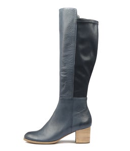 SETLEY NAVY LEATHER STRETCH SMOOTH