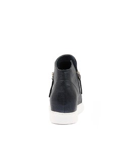 GISELE NAVY METALLIC LEATHER