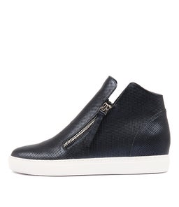 GISELE NAVY METALLIC LEATHER