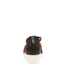 MELVIN BLACK WHITE SOLE LEATHER