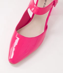 HAPPIE DJ HOT PINK PATENT LEATHER
