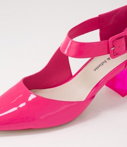 HAPPIE DJ HOT PINK PATENT LEATHER