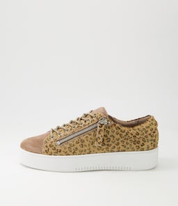 LAILA DJ CAMEL CAMEL&GOLD WHITE SOLE SUEDE PONY