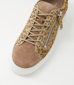 LAILA DJ CAMEL CAMEL&GOLD WHITE SOLE SUEDE PONY