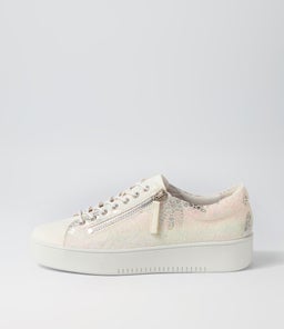 LAILA DJ WHITE PASTEL MULTI SUEDE PONY