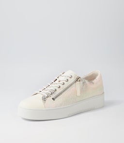 LAILA DJ WHITE PASTEL MULTI SUEDE PONY