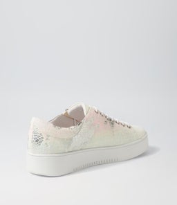 LAILA DJ WHITE PASTEL MULTI SUEDE PONY