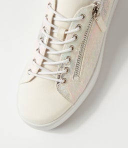 LAILA DJ WHITE PASTEL MULTI SUEDE PONY