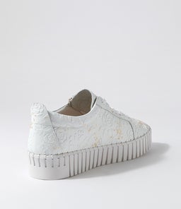 BUMP DJ WHITE&GOLD FLOWER LEATHER