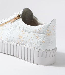 BUMP DJ WHITE&GOLD FLOWER LEATHER