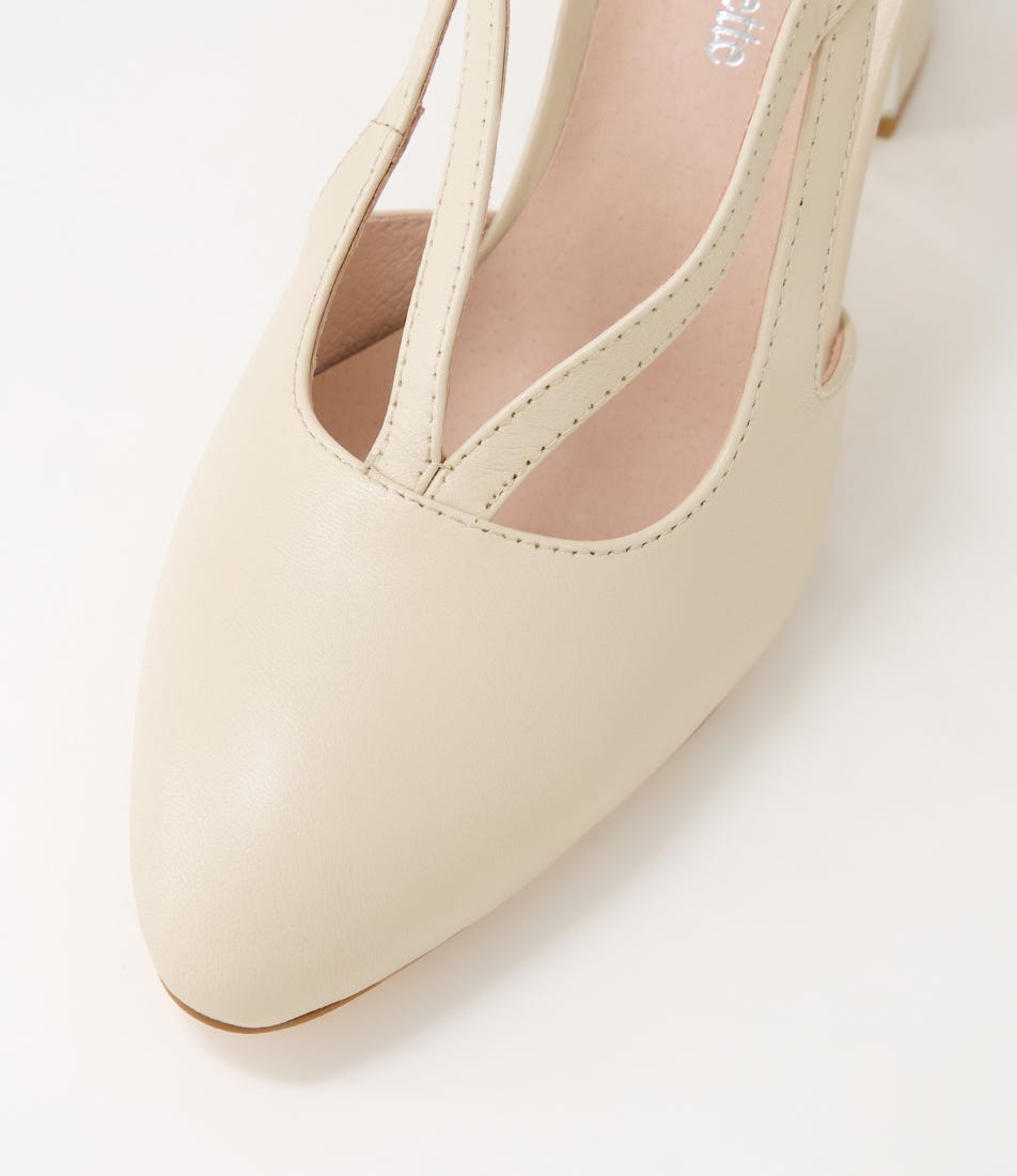 Kenzy Nude Leather Heels Shop Online at Williams