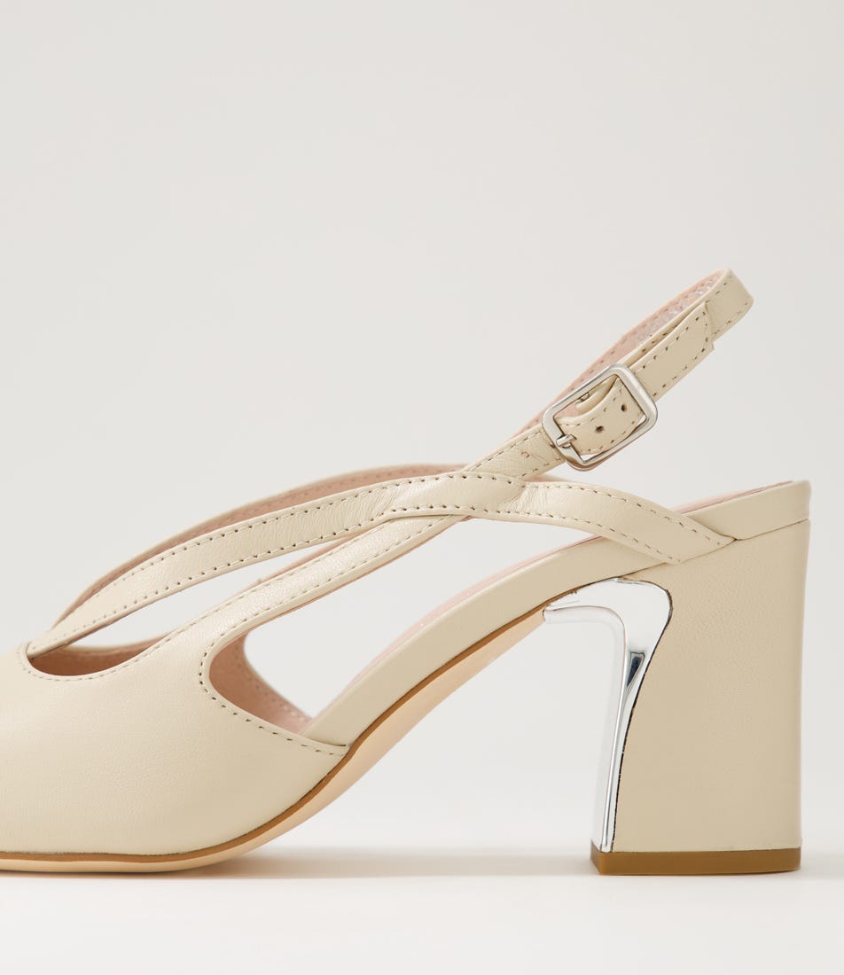 Kenzy Nude Leather Heels Shop Online at Williams