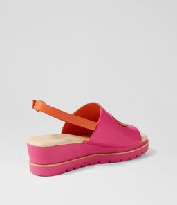 WADLEY DJ BRIGHT ORANGE FUCHSIA LEATHER