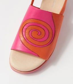 WADLEY DJ BRIGHT ORANGE FUCHSIA LEATHER
